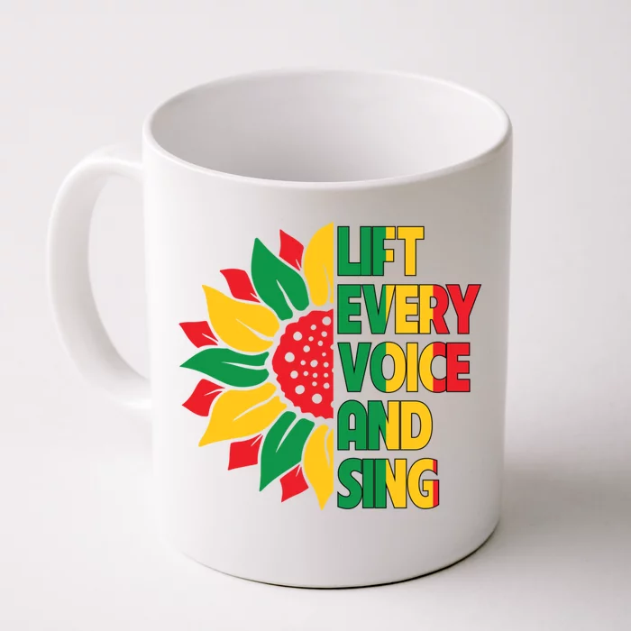 Lift Every Voice And Sing Freedom Day Sunflower Junenth Gift Front & Back Coffee Mug