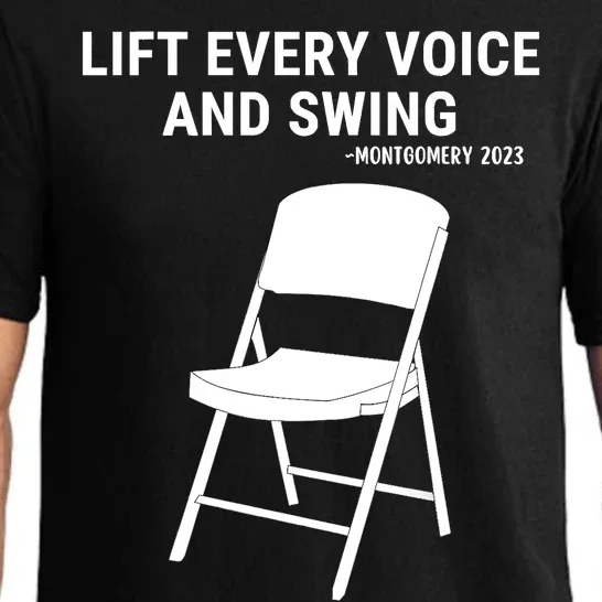 Lift Every Voice And Swing Trending Montgomery White Chair Pajama Set