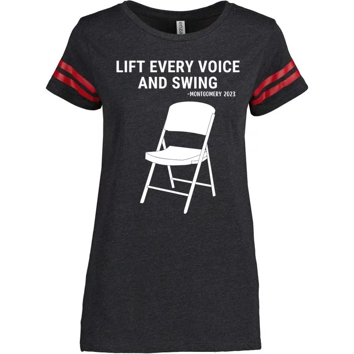 Lift Every Voice And Swing Trending Montgomery White Chair Enza Ladies Jersey Football T-Shirt