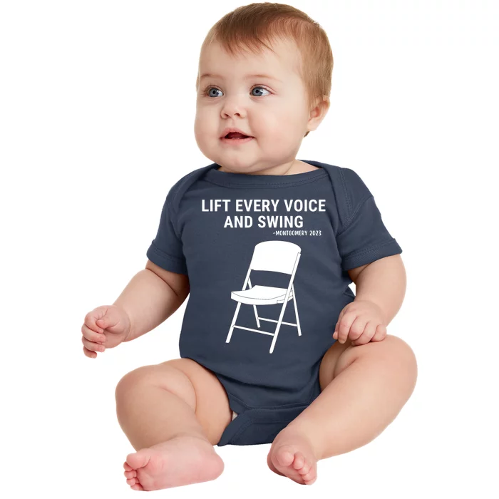 Lift Every Voice And Swing Trending Montgomery White Chair Baby Bodysuit