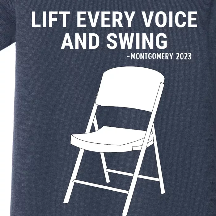 Lift Every Voice And Swing Trending Montgomery White Chair Baby Bodysuit