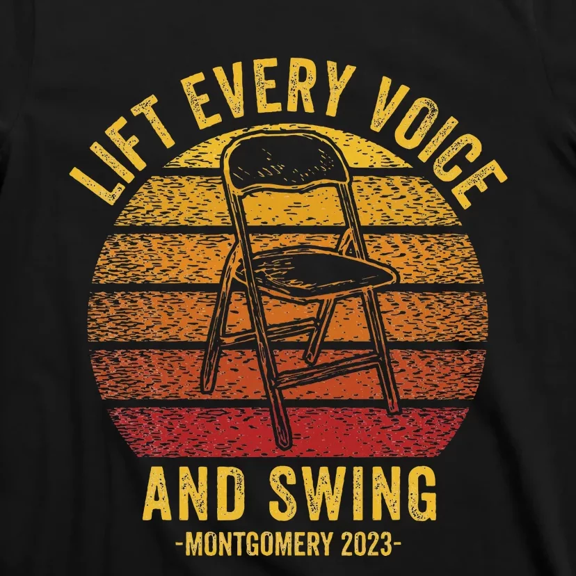 Lift Every Voice And Swing Trending Montgomery Retro Chair T-Shirt