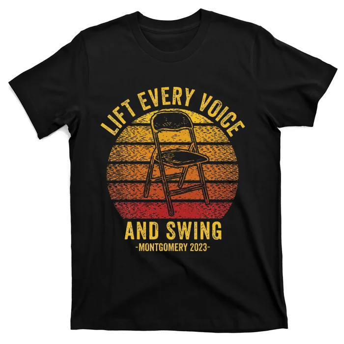 Lift Every Voice And Swing Trending Montgomery Retro Chair T-Shirt