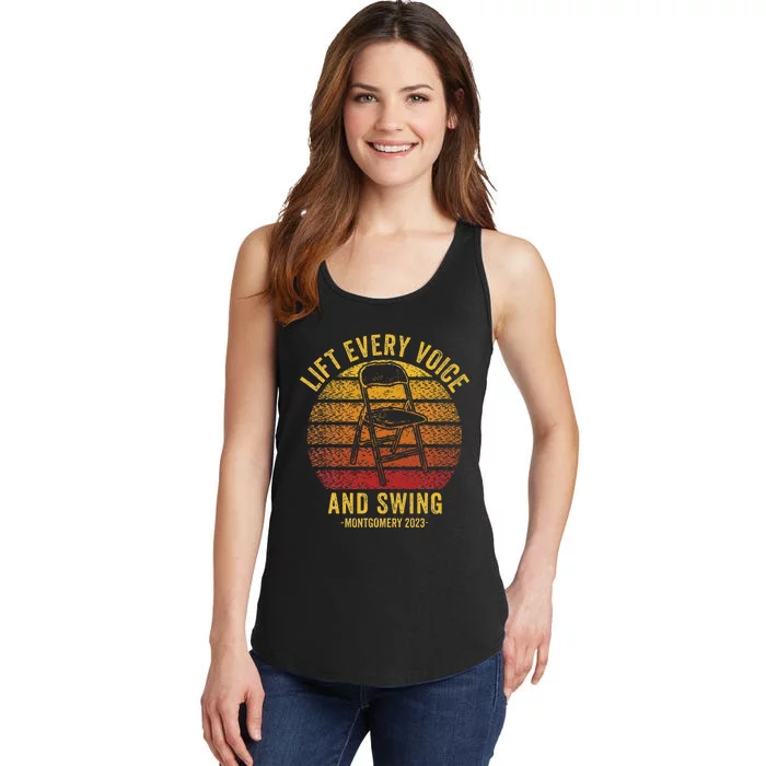 Lift Every Voice And Swing Trending Montgomery Retro Chair Ladies Essential Tank