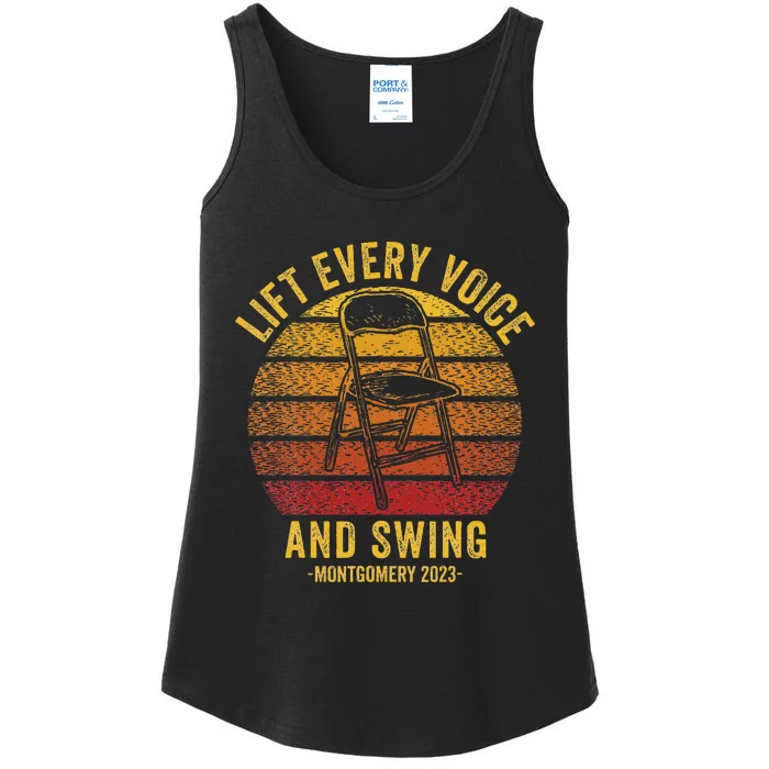 Lift Every Voice And Swing Trending Montgomery Retro Chair Ladies Essential Tank