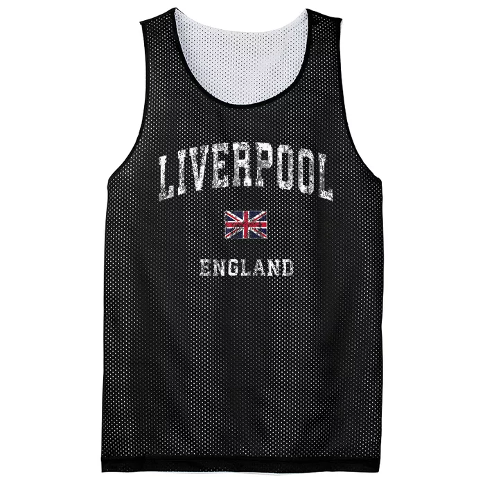 Liverpool England Vintage Athletic Sports Design Mesh Reversible Basketball Jersey Tank