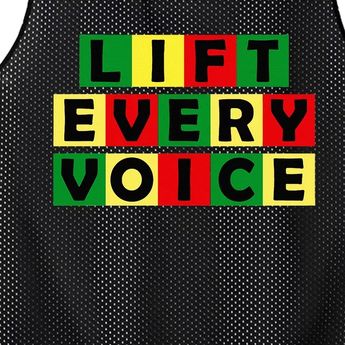 Lift Every Voice Black National Anthem Black Pride History Mesh Reversible Basketball Jersey Tank