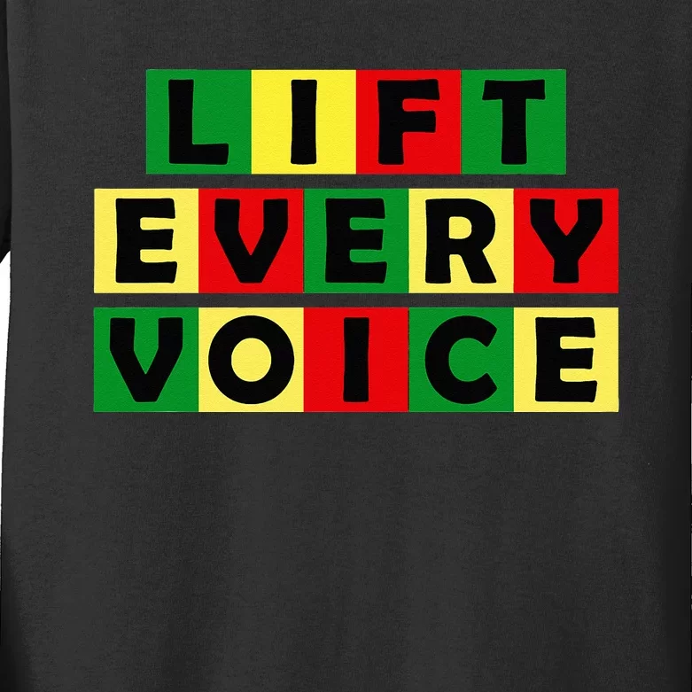 Lift Every Voice Black National Anthem Black Pride History Kids Long Sleeve Shirt