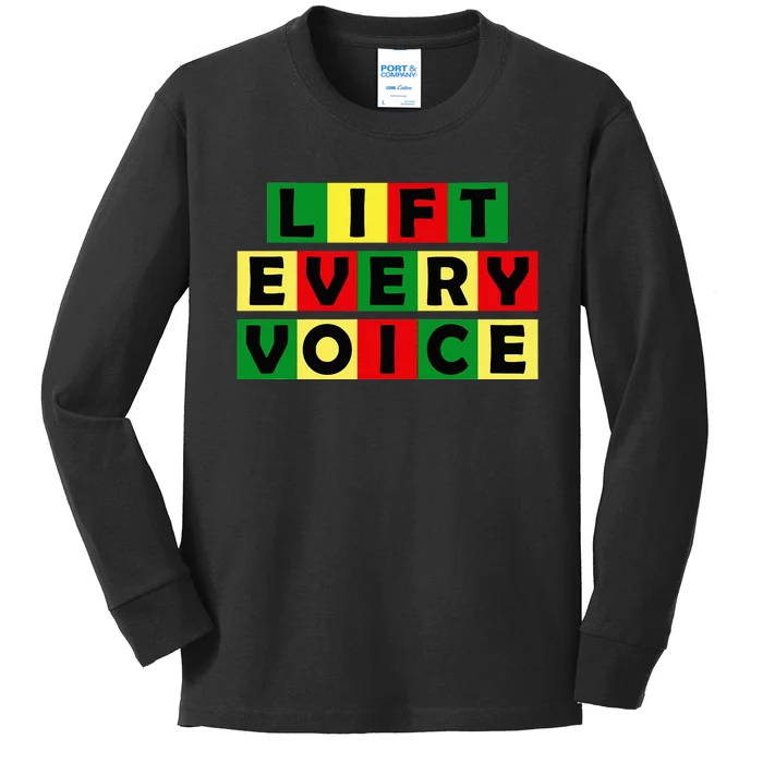 Lift Every Voice Black National Anthem Black Pride History Kids Long Sleeve Shirt