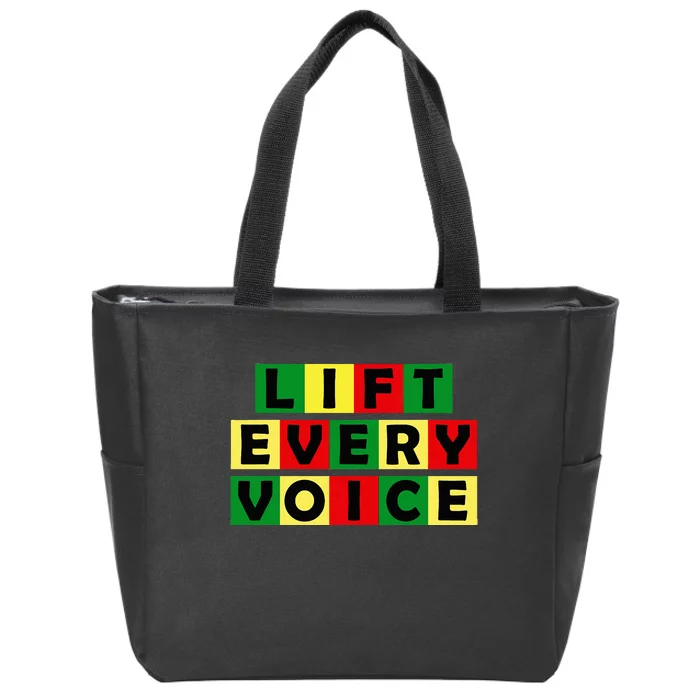 Lift Every Voice Black National Anthem Black Pride History Zip Tote Bag