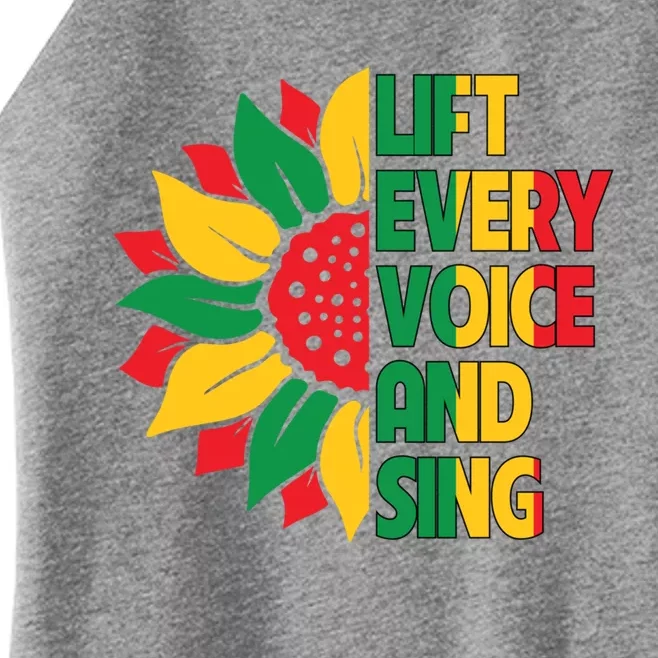 Lift Every Voice And Sing Freedom Day Sunflower Junenth Gift Women’s Perfect Tri Rocker Tank