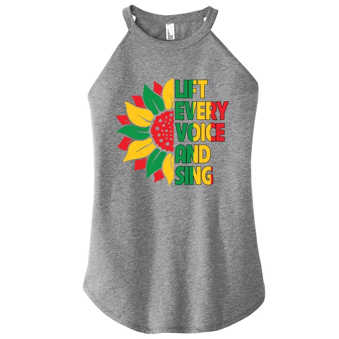 Lift Every Voice And Sing Freedom Day Sunflower Junenth Gift Women’s Perfect Tri Rocker Tank