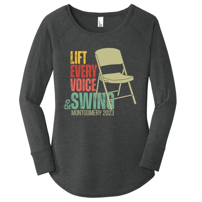 Lift Every Voice And Swing Trending Montgomery White Chair Women's Perfect Tri Tunic Long Sleeve Shirt