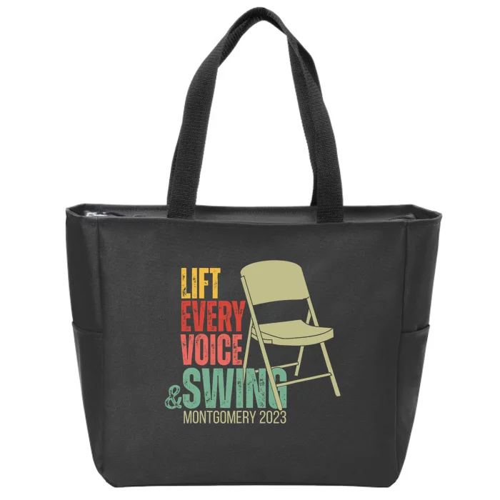 Lift Every Voice And Swing Trending Montgomery White Chair Zip Tote Bag