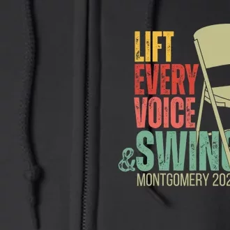 Lift Every Voice And Swing Trending Montgomery White Chair Full Zip Hoodie