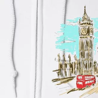 London England Vintage Retro Souvenir Travel Love London Full Zip Hoodie