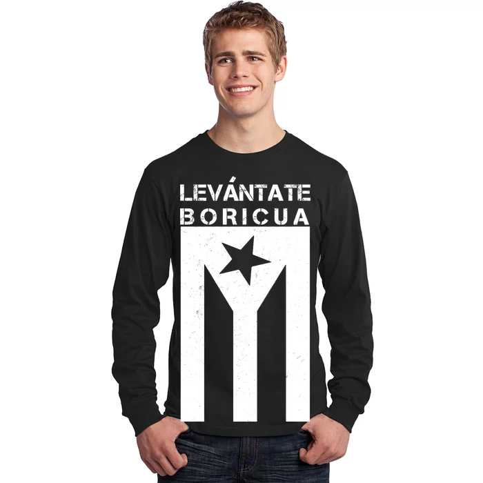 Levantate Boricua Flag Ricky Renuncia Long Sleeve Shirt