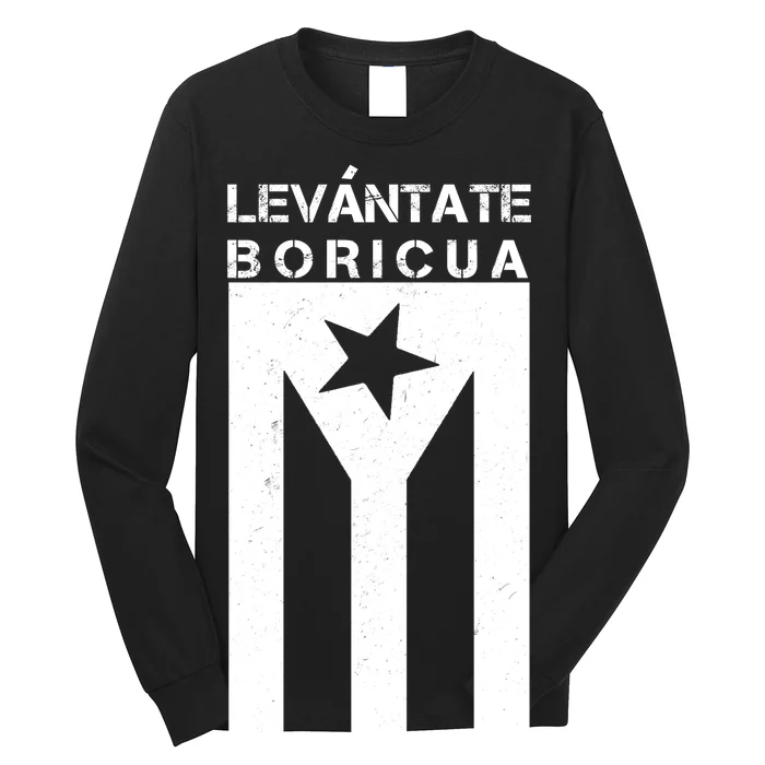 Levantate Boricua Flag Ricky Renuncia Long Sleeve Shirt