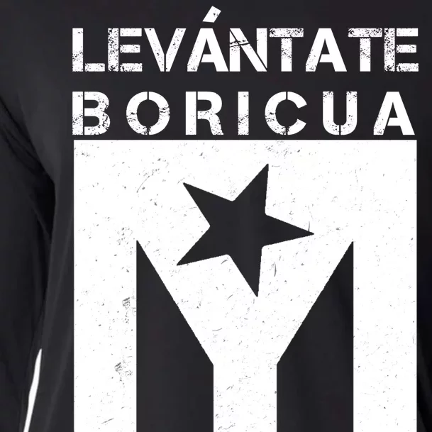 Levantate Boricua Flag Ricky Renuncia Cooling Performance Long Sleeve Crew