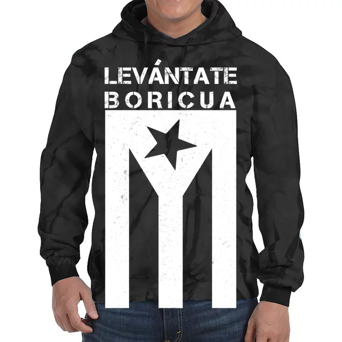 Levantate Boricua Flag Ricky Renuncia Tie Dye Hoodie