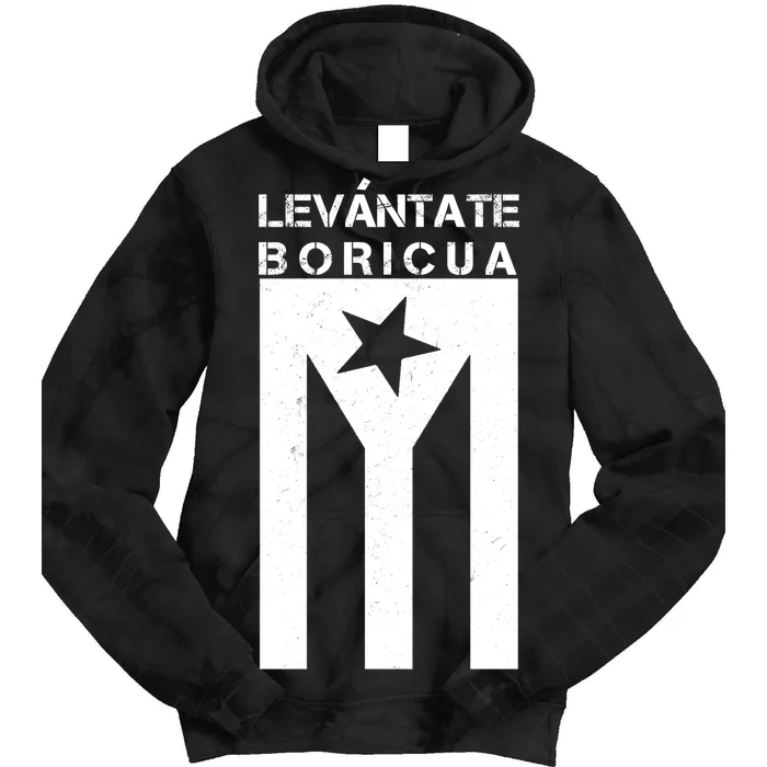 Levantate Boricua Flag Ricky Renuncia Tie Dye Hoodie