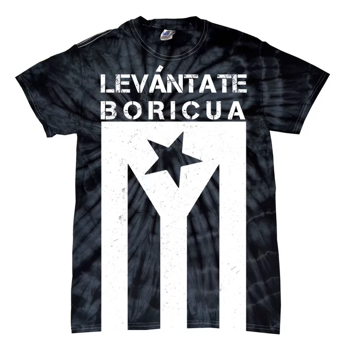 Levantate Boricua Flag Ricky Renuncia Tie-Dye T-Shirt