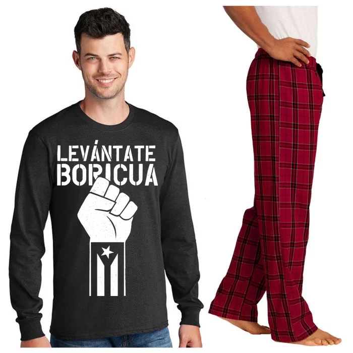 Levantate Boricua Ricky Renuncia Puerto Rico Long Sleeve Pajama Set