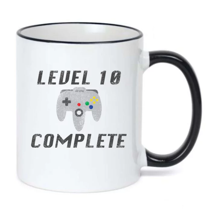 Level 10 Complete 10th Birthday Black Color Changing Mug