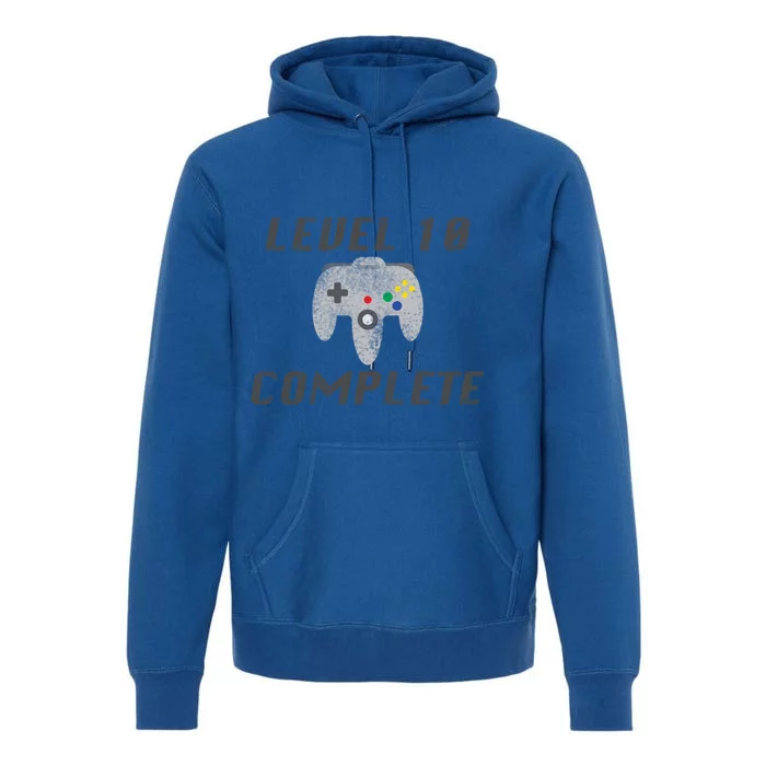 Level 10 Complete 10th Birthday Premium Hoodie