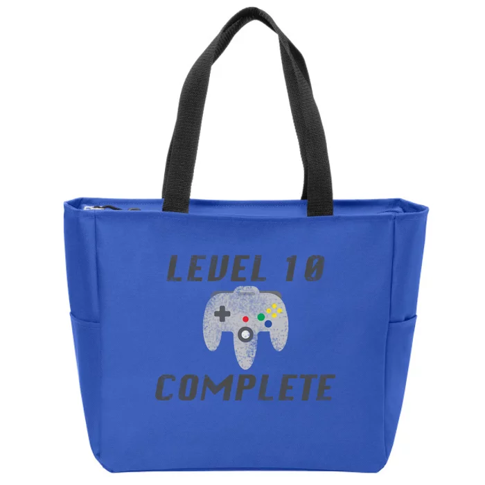 Level 10 Complete 10th Birthday Zip Tote Bag