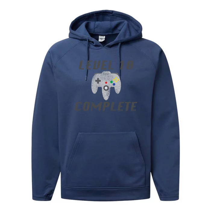 Level 10 Complete 10th Birthday Performance Fleece Hoodie