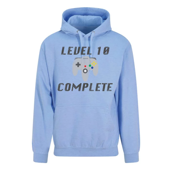 Level 10 Complete 10th Birthday Unisex Surf Hoodie