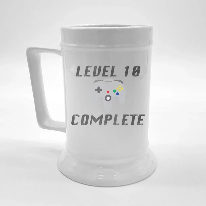 Level 10 Complete 10th Birthday Front & Back Beer Stein