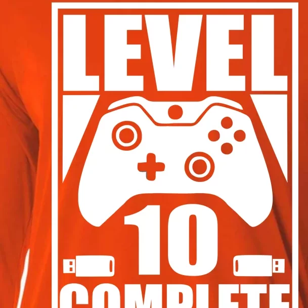 Level 10 Complete Video Gamer 10th Birthday Cooling Performance Long Sleeve Crew