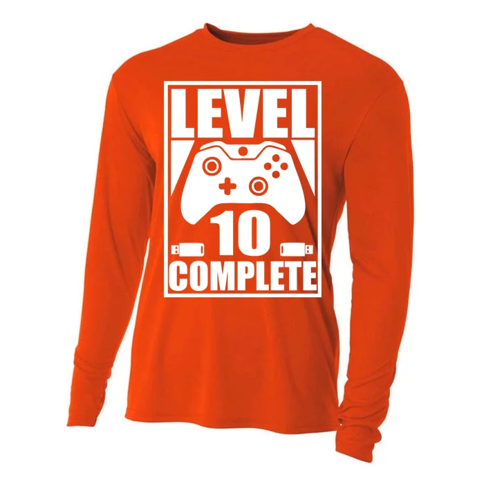 Level 10 Complete Video Gamer 10th Birthday Cooling Performance Long Sleeve Crew