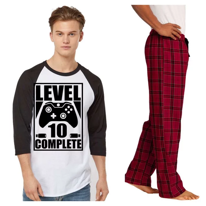 Level 10 Complete Video Gamer 10th Birthday Raglan Sleeve Pajama Set