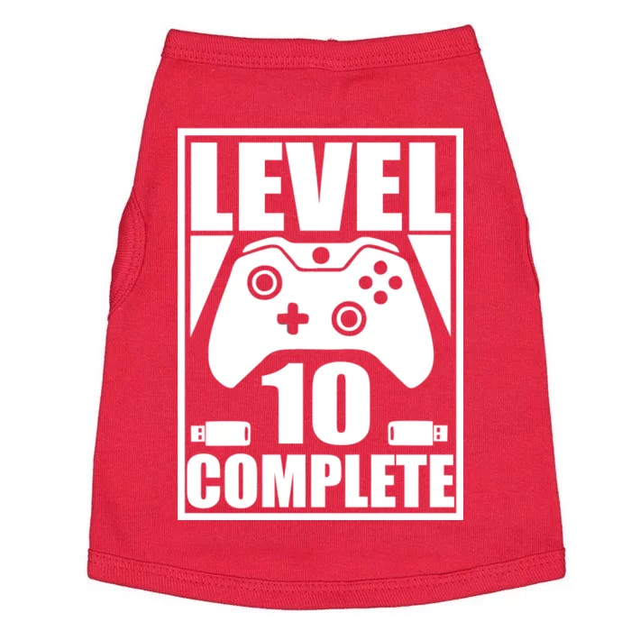 Level 10 Complete Video Gamer 10th Birthday Doggie Tank