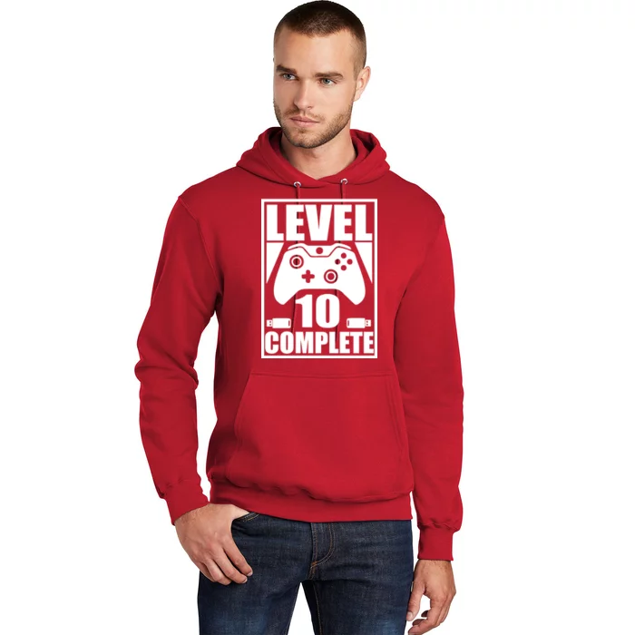 Level 10 Complete Video Gamer 10th Birthday Hoodie