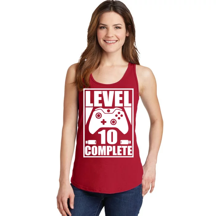 Level 10 Complete Video Gamer 10th Birthday Ladies Essential Tank