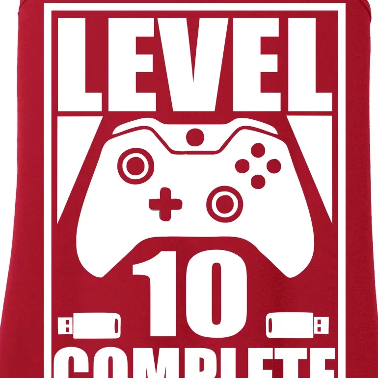 Level 10 Complete Video Gamer 10th Birthday Ladies Essential Tank