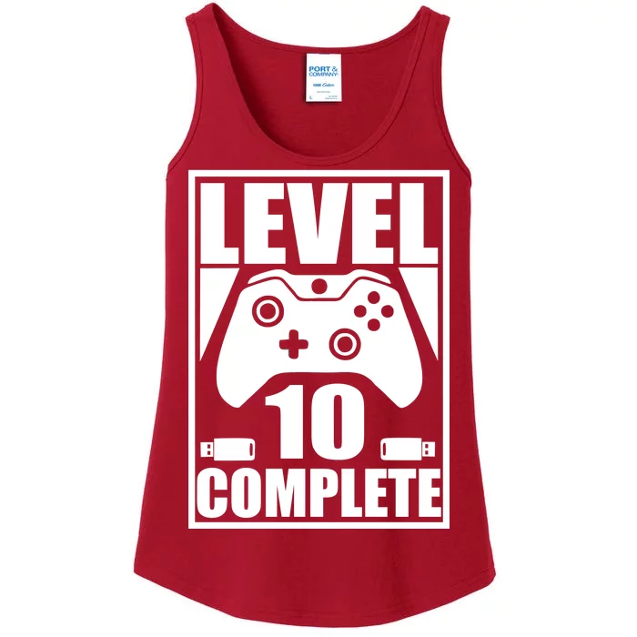 Level 10 Complete Video Gamer 10th Birthday Ladies Essential Tank