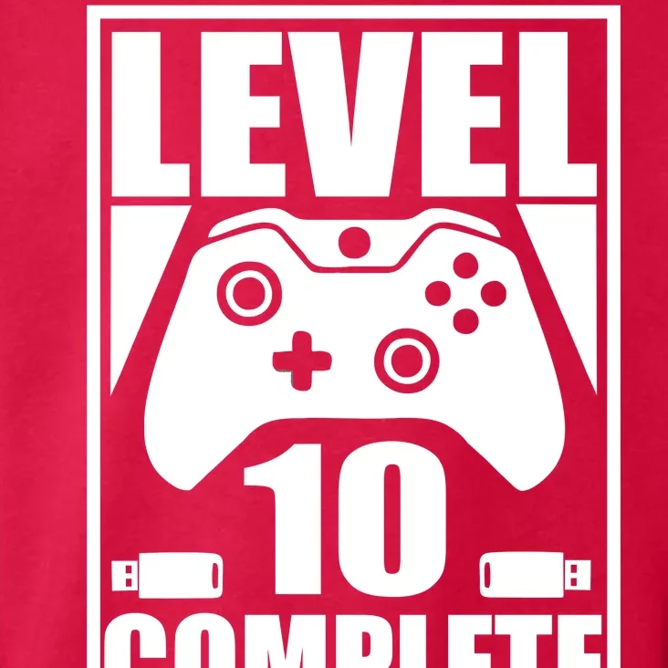 Level 10 Complete Video Gamer 10th Birthday Toddler Hoodie