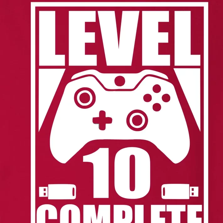 Level 10 Complete Video Gamer 10th Birthday Toddler Long Sleeve Shirt