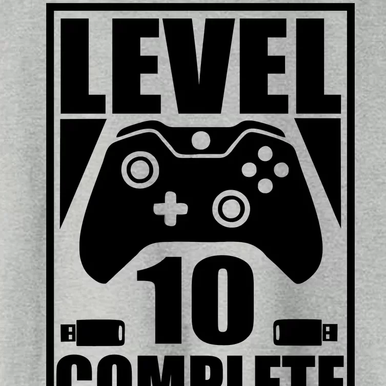 Level 10 Complete Video Gamer 10th Birthday Women's Crop Top Tee