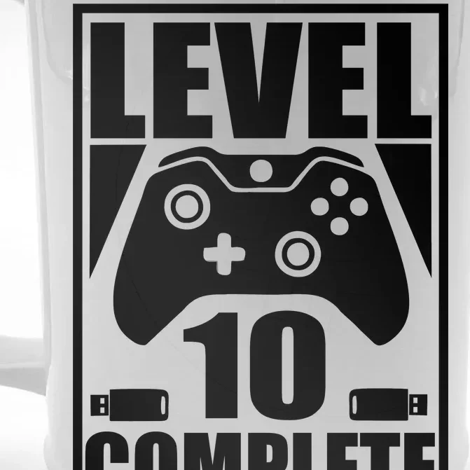 Level 10 Complete Video Gamer 10th Birthday Front & Back Beer Stein