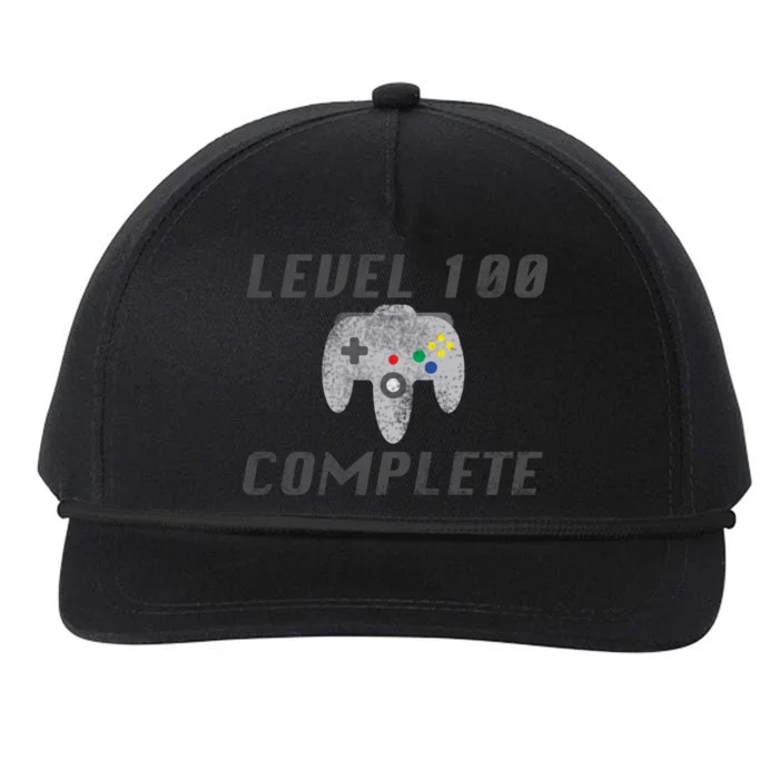 Level 100 Complete 100th Birthday Snapback Five-Panel Rope Hat