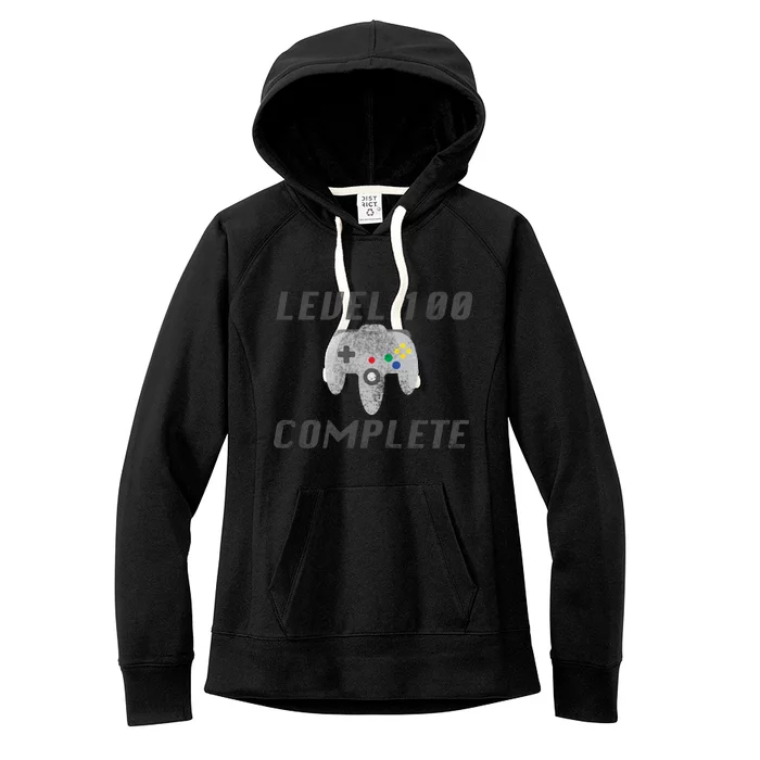 Level 100 Complete 100th Birthday Women's Fleece Hoodie