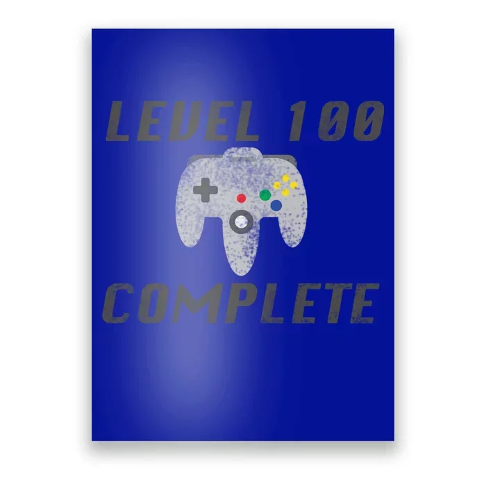 Level 100 Complete 100th Birthday Poster