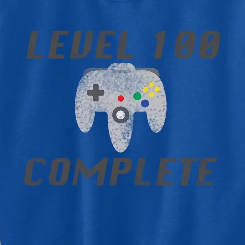 Level 100 Complete 100th Birthday Kids Sweatshirt