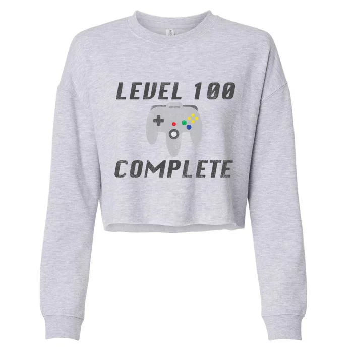 Level 100 Complete 100th Birthday Cropped Pullover Crew